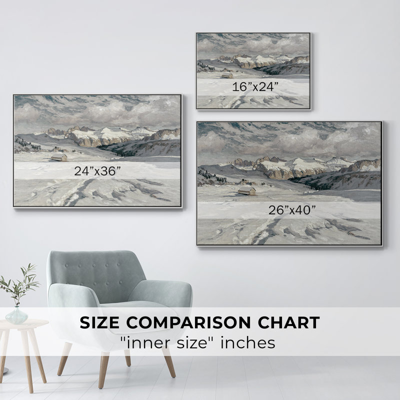 Paysage rétro - CMXI, H 27 po x l 41 po x P 2 po, Toile avec cadre blanc