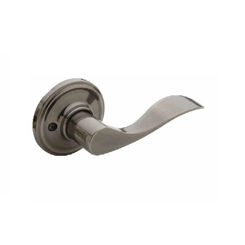 Fausse poignée de porte simple, Nickel antique, Droite