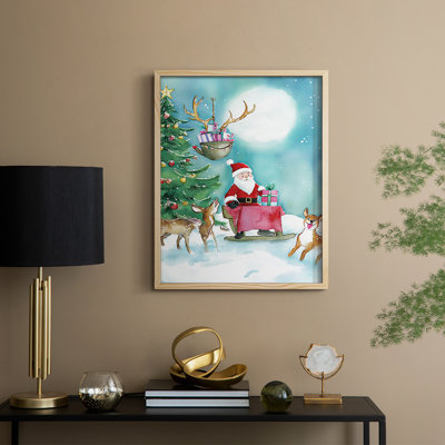 Christmas Holiday Art DCCLVI Framed Print - Solid Wood