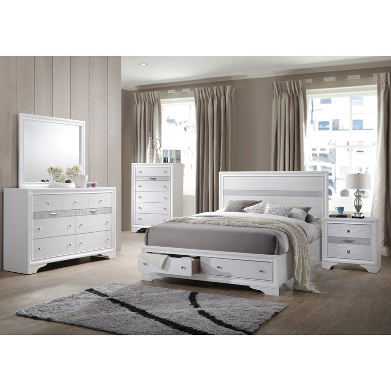 2 tables de chevet avec poignées en métal - et bois pour la chambre à coucher 2 tiroirs en bois, pleine extension, décoration