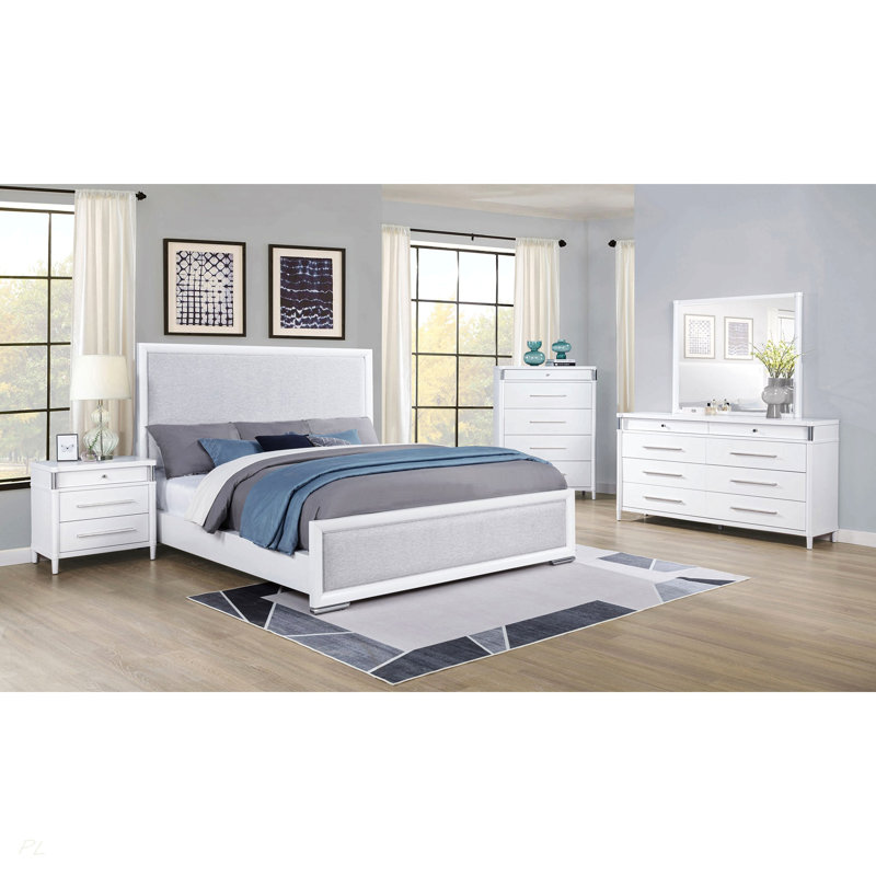 Robinson White Panel Bed