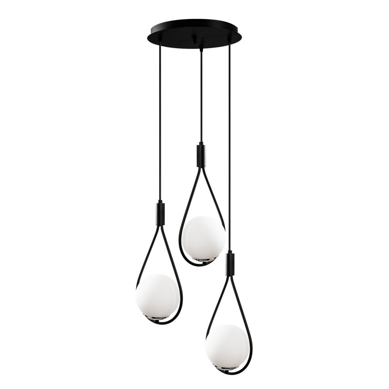 Luminaire suspendu grappe à 3 lumières Gallion