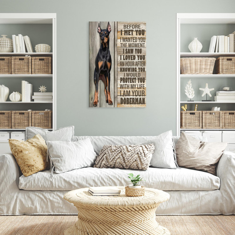 «I Am Your Doberman», impression sur toile, H 36 po x l 24 po x P 1,25 po