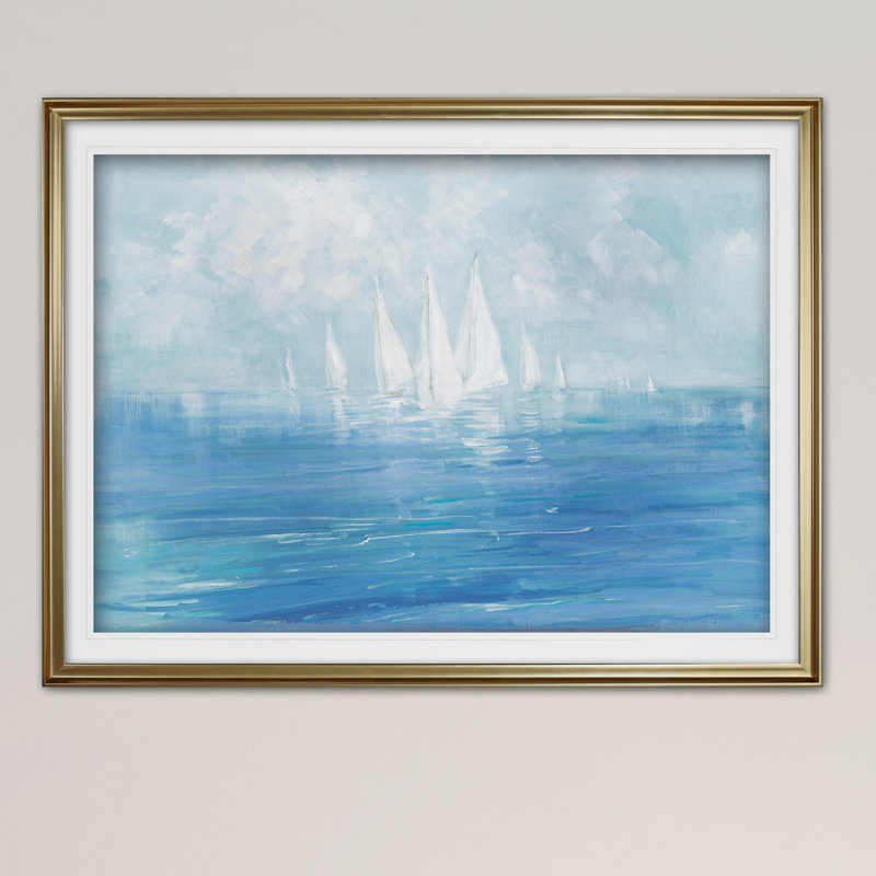 «Set Sail», peinture, Impression encadrée, H 20 po x l 24 po, Doré
