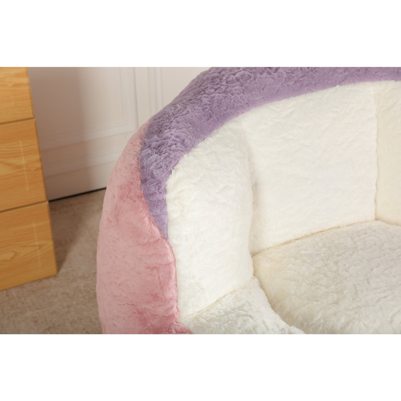 Fauteuils à billes surdimensionnés, Rose/Blanc