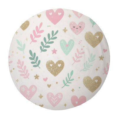 Adorable Love Patterns Braided Rug
