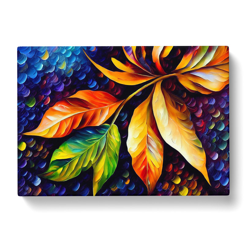 Glimmering Leaf Vol.4 - Wrapped Canvas, 35cm H x 50cm W x 3cm D
