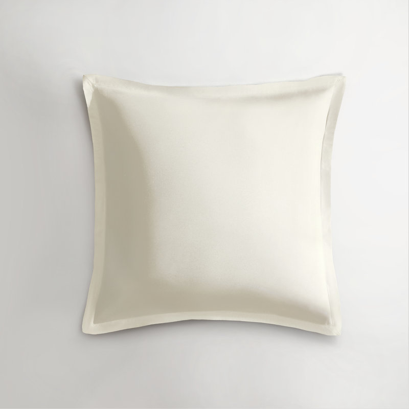 Standard Cotton Percale Euro Sham, Bone