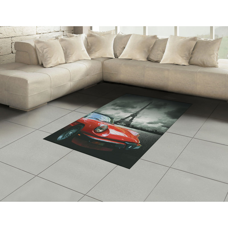 European High Density Long Fiber Poly Threads Decorative Area Rug Carpet, Rectangle 4' x 5'8"