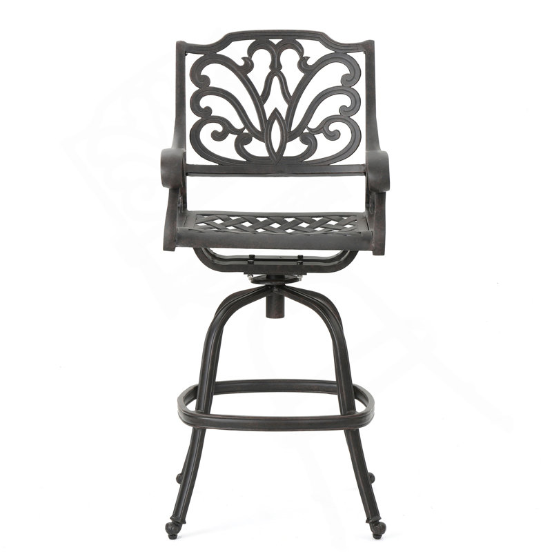 Tabouret pivotant en fonte d'aluminium