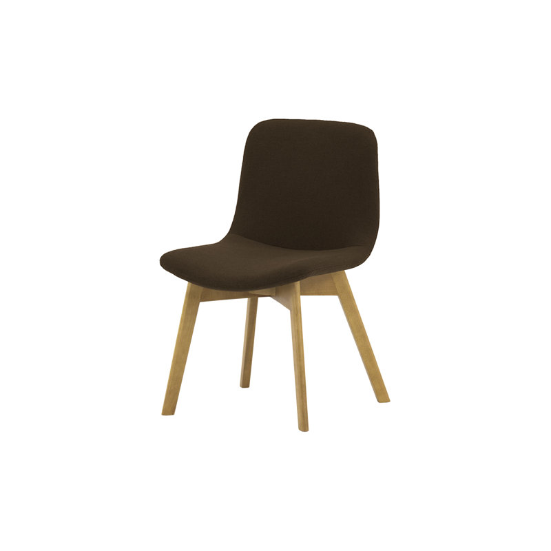 Barnard 47cm H Polyester Blend Upholstered Side Chair, Brown