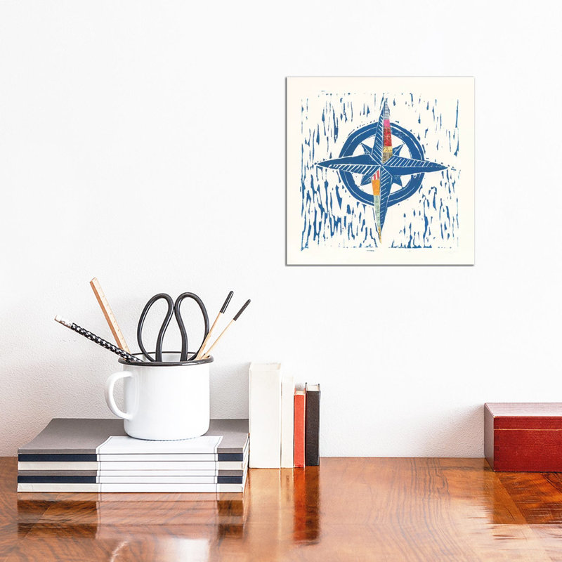 Nautical Collage I by Courtney Prahl - Wrapped Canvas Painting, 30.48 cm H x 30.48 cm W