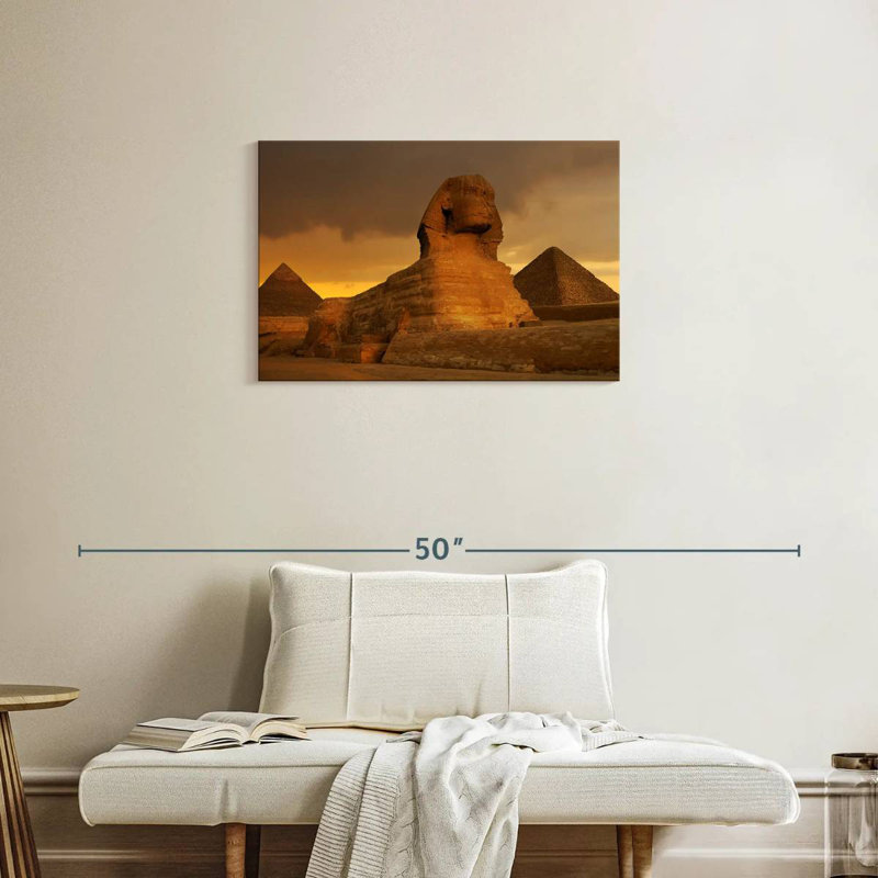Adella, sphinx de Gizeh, H 20 po x l 30 po