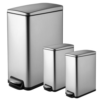 Ensembles de poubelles à pédale 11,9 gallons