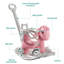 Cheval à bascule pour tout-petits, jouets d'équilibre à vélo avec poignée, dossier et planche d'équilibre pour bébé fille et garçon, couleur rose licorne (ancien SKU: W509125829)