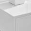 Romriell Gloss and Chrome Metal Bedside Table 1 Drawer Modern Minimalist Design