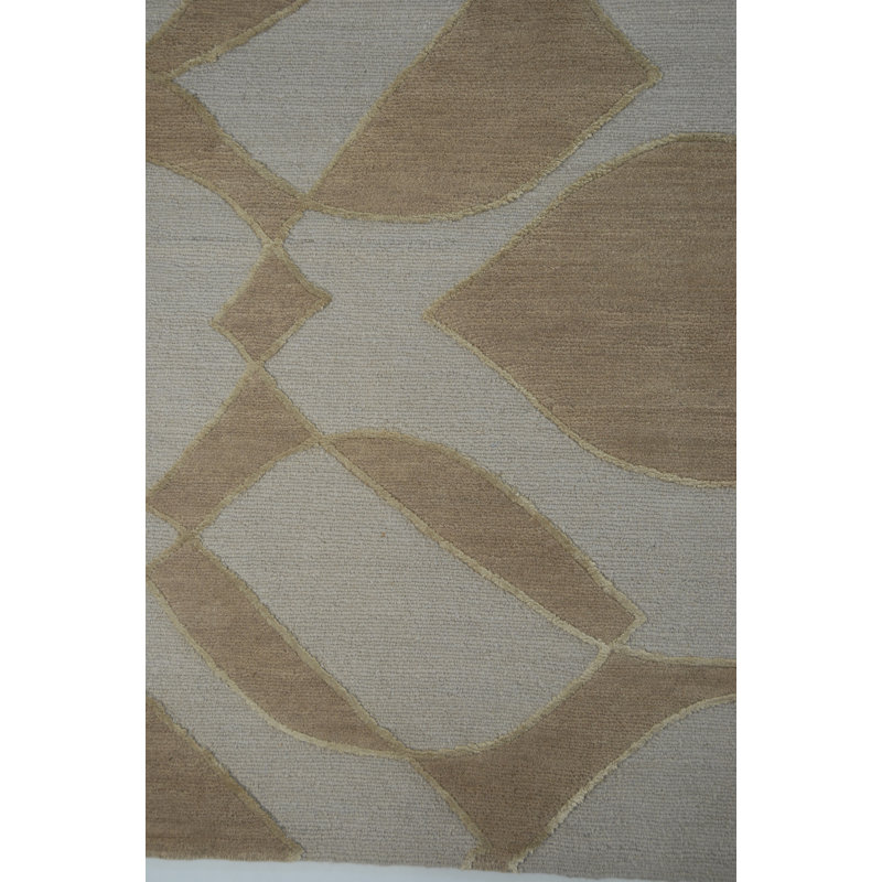 Mod Geometric Area Rug in Beige/Gray/Neutral, Rectangle 6' x 9'