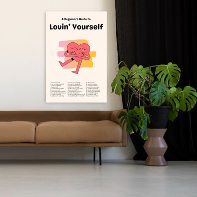 Art mural contemporain abstrait «Self Love»