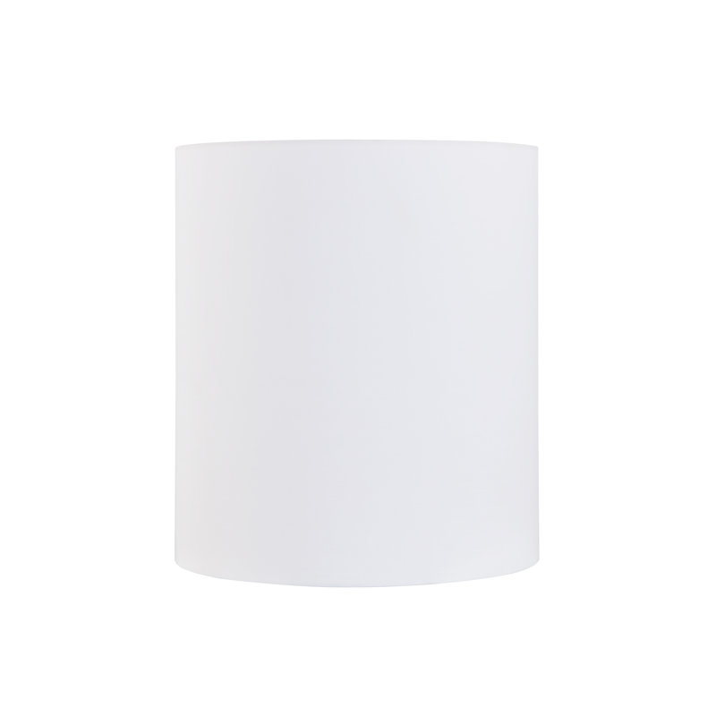 Abat-jour tambour en tissu (Spider) en blanc, H 16 po x l 14 po x P 14 po