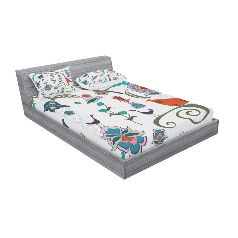 Microfiber Sheet Set, Queen Sheet Set with Fitted Sheet
