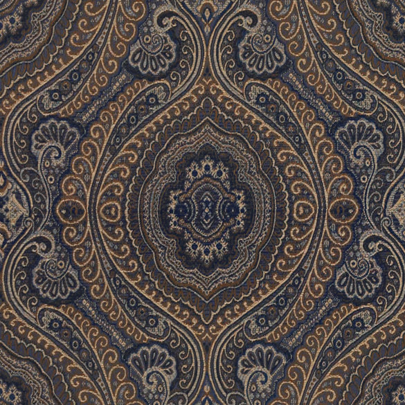 Guaranteed in Stock Fabric, Blue/Beige/Brown