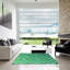 Tapis vert à motif floral-850114872