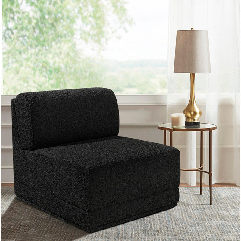 30 de large, Tissu bouclé noir
