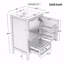 Meuble-lavabo de 20 po avec lavabo, armoire de salle de bain avec porte, tablette de porte et patins réglables, tiroir-1105051443