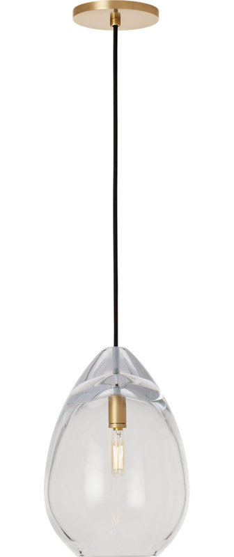 Alina Accent Pendant, 156.5" H x 8.5" W x 8.5" D, Hand Rubbed Antique Brass, No Lamp