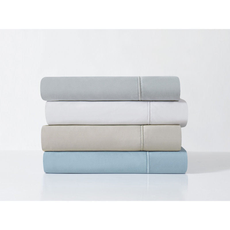 TENCEL Standard Solid Colour - Set of 2, White, Standard