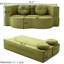 Le canapé-lit 2 en 1 pliant avec coussin se transforme facilement d'un canapé en lit simple pour des espaces de vie compacts.-129584115-129584117