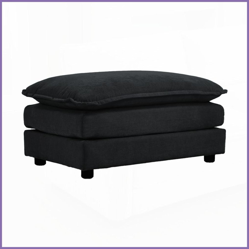 Repose-pieds Chenille, Noir