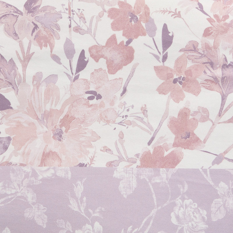 Édredon floral simple / simple TG, 2 taies décoratives, coussins, rembourrage, literie lavable à la machine,