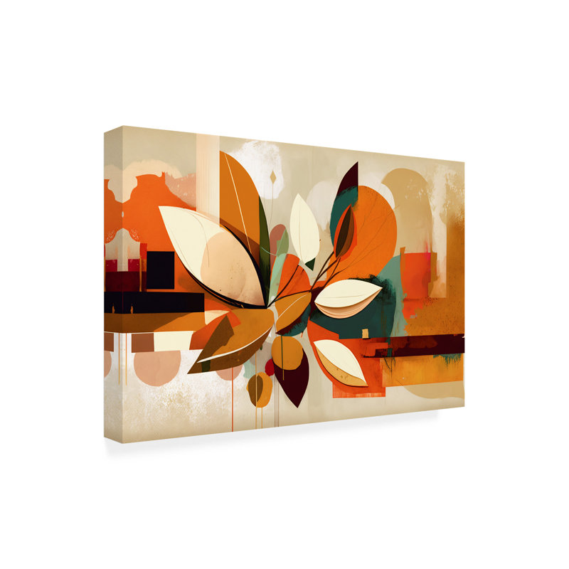 Bolog Ray Heere Oil Painting Expressive Flowers Orange 2 Canvas Art, 12" H x 19" W