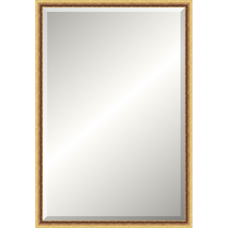 Distressed Gold Old World Mirror, Classic Vanity