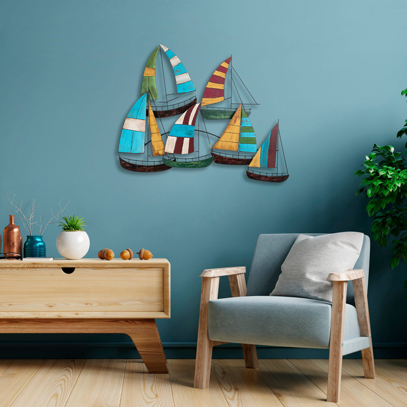 Hand-Painted Decorative Metal Wall Accessory, 40.9 x 33.1 inches | 100% Metal, Thickness: 0.06 inches | Unique Color Variations, Easy Wall Mounting | Perfect for Home Decor, Living Room & Office Aesthetics