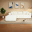 Compression Deep Seat Sectionals, Corduroy Modern L Shaped Sofa For Home