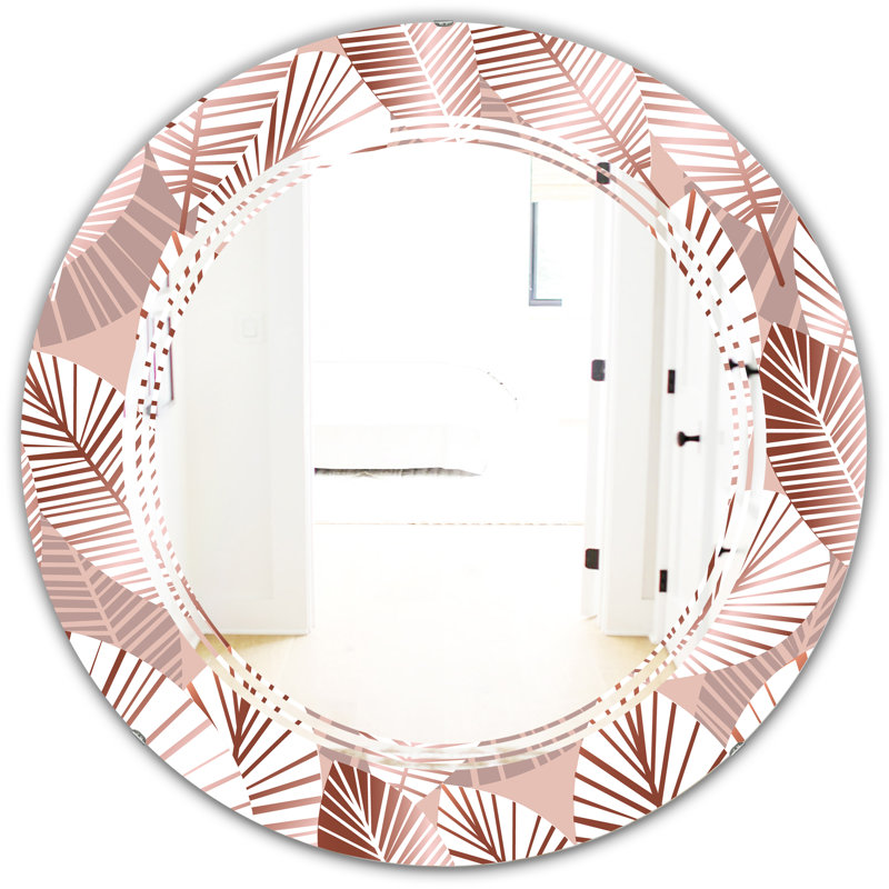 Miroir mural Triple C, H 23,6 po x l 23,6 po, Triple C motif tropical IV
