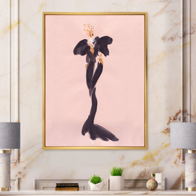 «Fashion Woman» Line Art VII - décoration murale glam sur toile