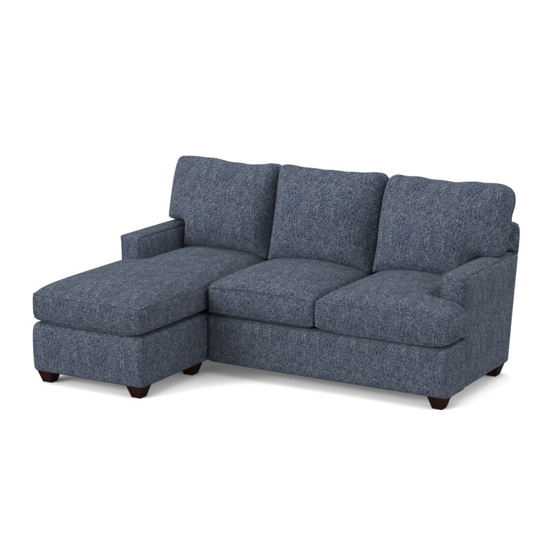 80.5" Wide Reversible Modular Sofa & Chaise with Ottoman, Connelly Blue Jay