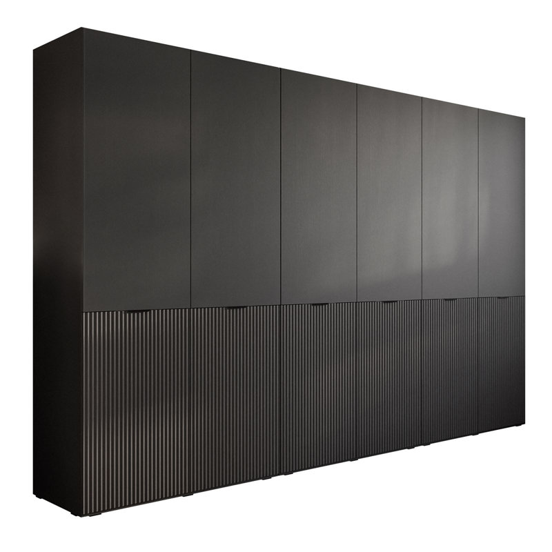 Manufactured Wood Wardrobe, Black Graphite