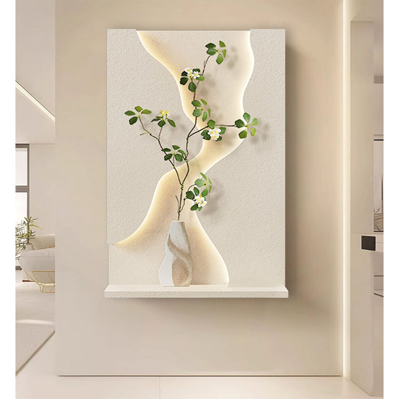 Décoration murale luxueuse et sophistiquée en grès, H 31,5 po x l 20,87 po x P 2,76 po
