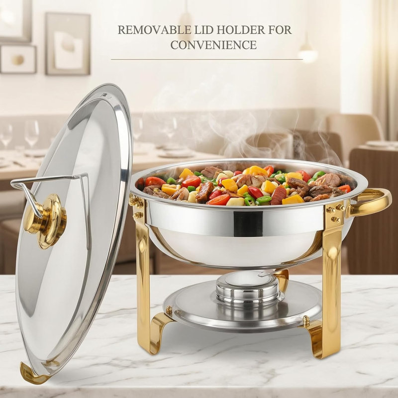4.5L Stainless Steel Chafing Dish Buffet Set,  Food Warmers Buffet Server for Parties, Home, Gatherings