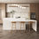 Îlot de cuisine de 81 à 106 po avec armoire de rangement, plateau en bois d'ingénierie orienté vers la droite