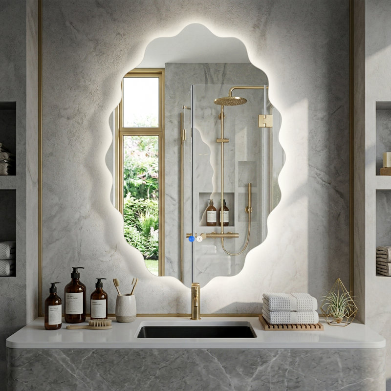 Miroir de salle de bain mural sans cadre, 30 po x 20 po
