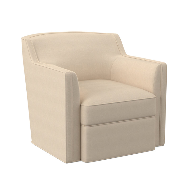 Camber Swivel Armchair, Filigree Ivory 100% Polyester