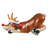 Slip-Slider Santa's Red-Nosed Christmas Reindeer Statue