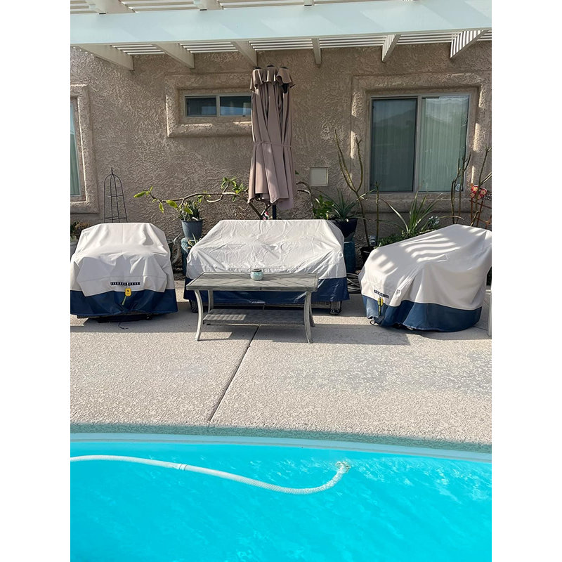 Housse respirante pour canapé de patio, H 32 po x l 78 po x P 34 po