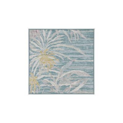 Machine Washable Blue Area Rug