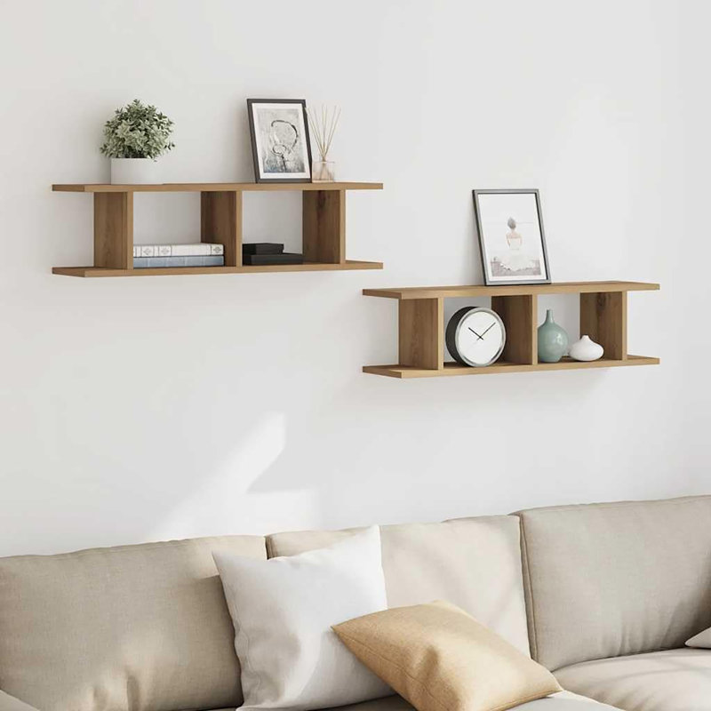 Wall Shelves 2 pcs, Artisan Oak